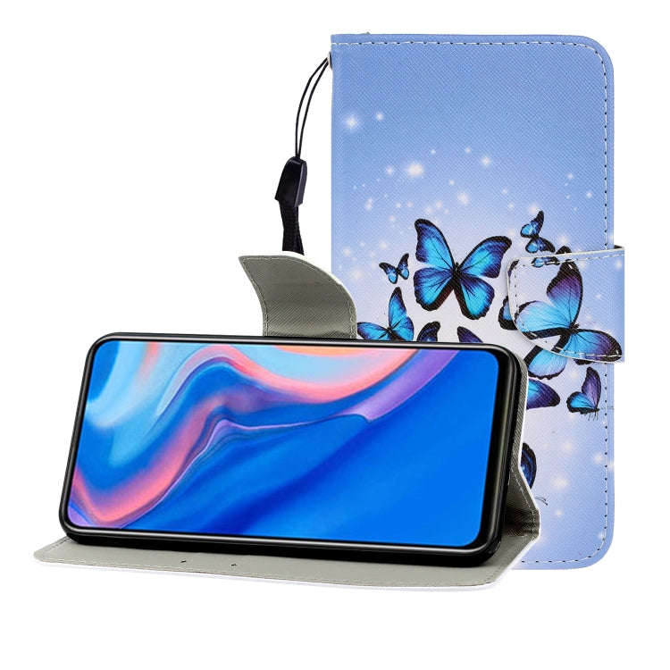 Colored Drawing Horizontal Flip Leather Case with Holder & Card Slot & Wallet, For Huawei P Smart...