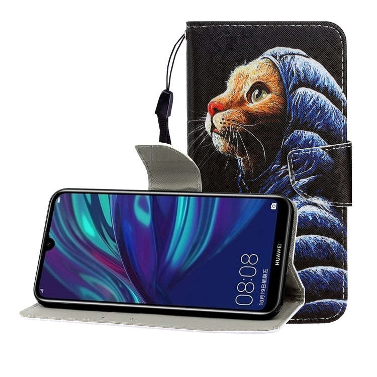 Colored Drawing Horizontal Flip Leather Case with Holder & Card Slot & Wallet, For Huawei P Smart...