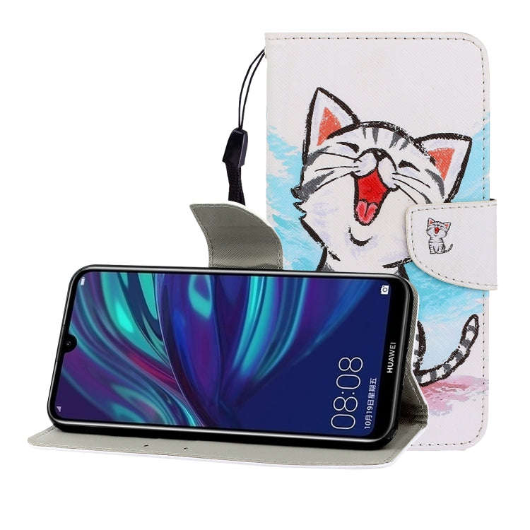 Colored Drawing Horizontal Flip Leather Case with Holder & Card Slot & Wallet, For Huawei P Smart...