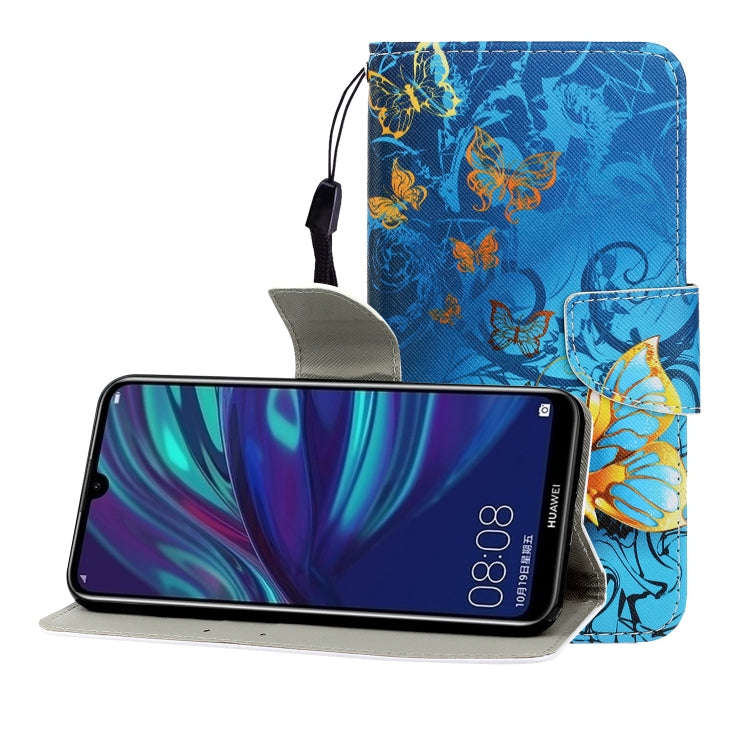 Colored Drawing Horizontal Flip Leather Case with Holder & Card Slot & Wallet, For Huawei P Smart...