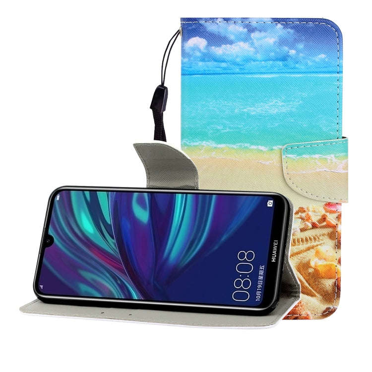 Colored Drawing Horizontal Flip Leather Case with Holder & Card Slot & Wallet, For Huawei P Smart...