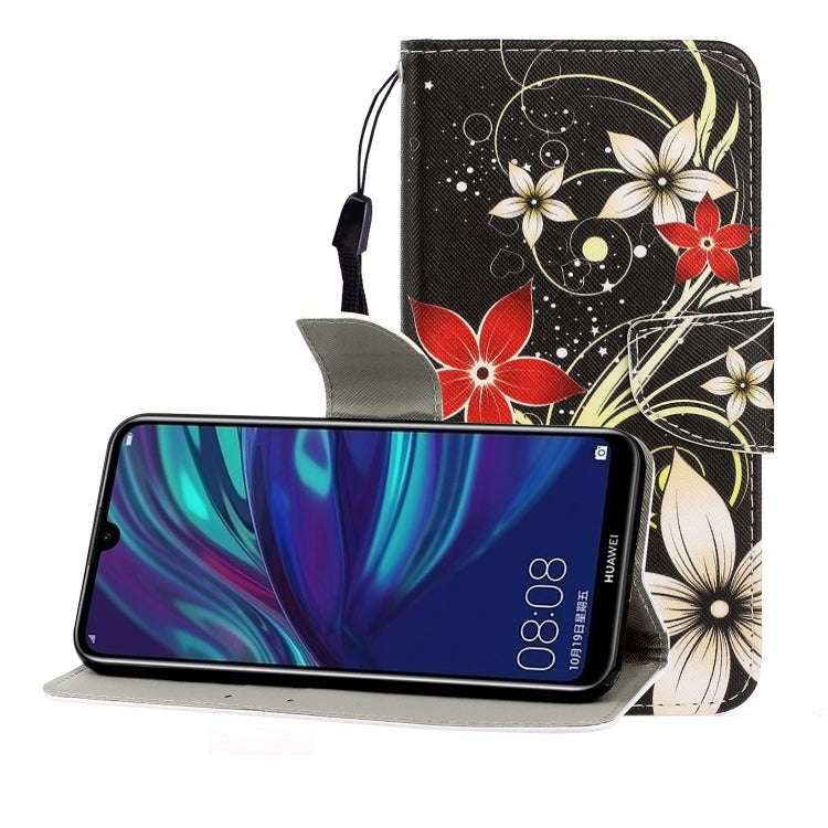 Colored Drawing Horizontal Flip Leather Case with Holder & Card Slot & Wallet, For Huawei P Smart...