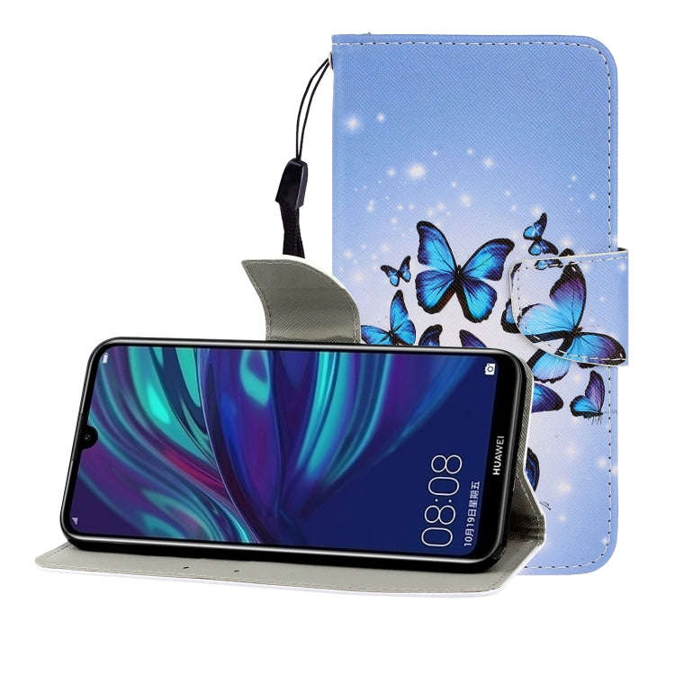 Colored Drawing Horizontal Flip Leather Case with Holder & Card Slot & Wallet, For Huawei P Smart...