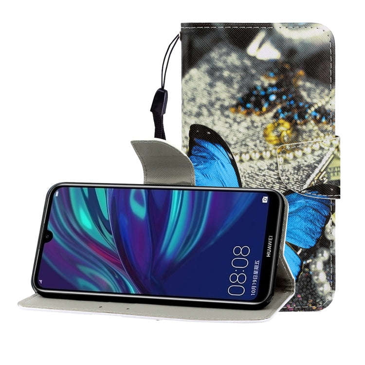 Colored Drawing Horizontal Flip Leather Case with Holder & Card Slot & Wallet, For Huawei P Smart...