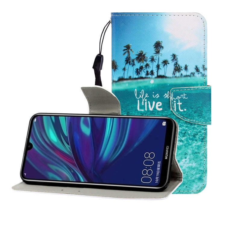 Colored Drawing Horizontal Flip Leather Case with Holder & Card Slot & Wallet, For Huawei P Smart...