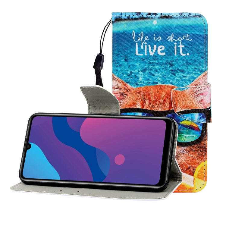 Colored Drawing Horizontal Flip Leather Case with Holder & Card Slot & Wallet, For Huawei P Smart...