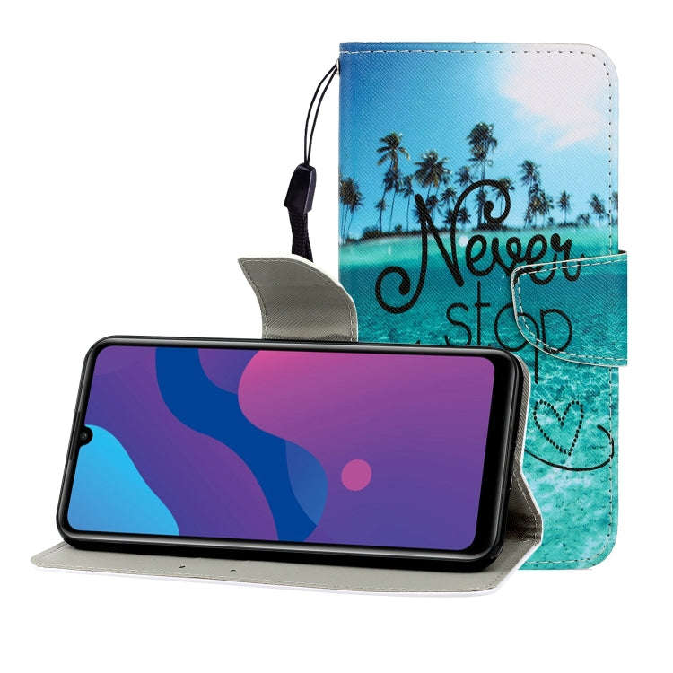 Colored Drawing Horizontal Flip Leather Case with Holder & Card Slot & Wallet, For Huawei P Smart...