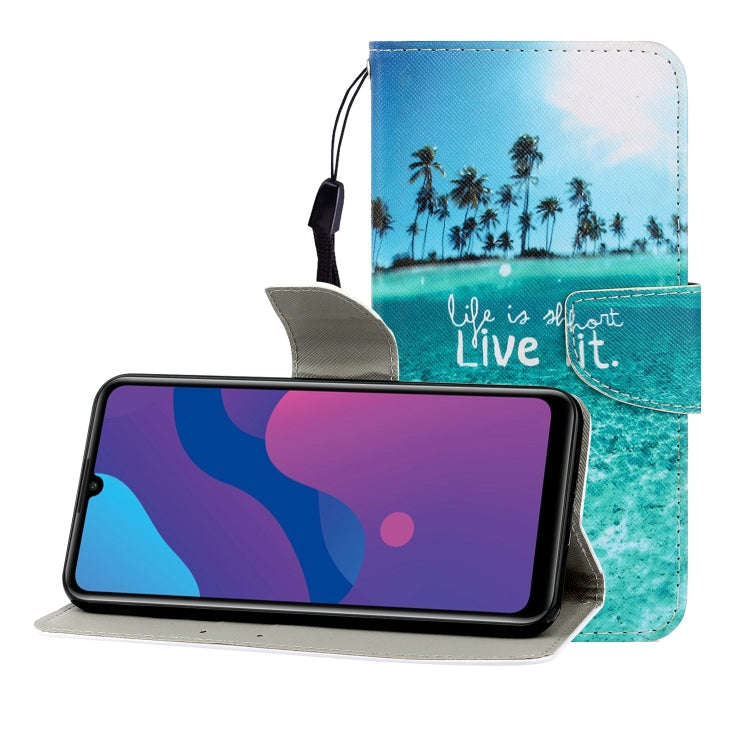 Colored Drawing Horizontal Flip Leather Case with Holder & Card Slot & Wallet, For Huawei P Smart...