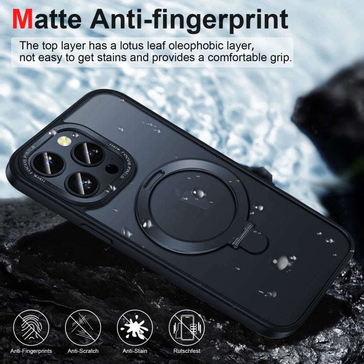 3 in 1 Skin Feel MagSafe Holder Phone Case, For iPhone 14 Pro Max, For iPhone 14 Pro, For iPhone ...