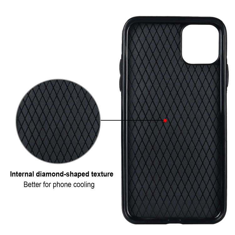 Rhombic PU Leather Phone Case with Ring Holder, For iPhone 11 Pro, For iPhone 11 Pro Max, For iPh...