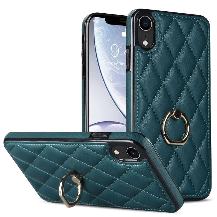 Rhombic PU Leather Phone Case with Ring Holder, For iPhone 11 Pro, For iPhone 11 Pro Max, For iPh...