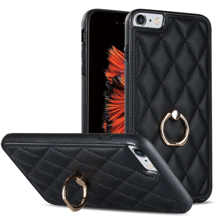 Rhombic PU Leather Phone Case with Ring Holder, For iPhone 11 Pro, For iPhone 11 Pro Max, For iPh...