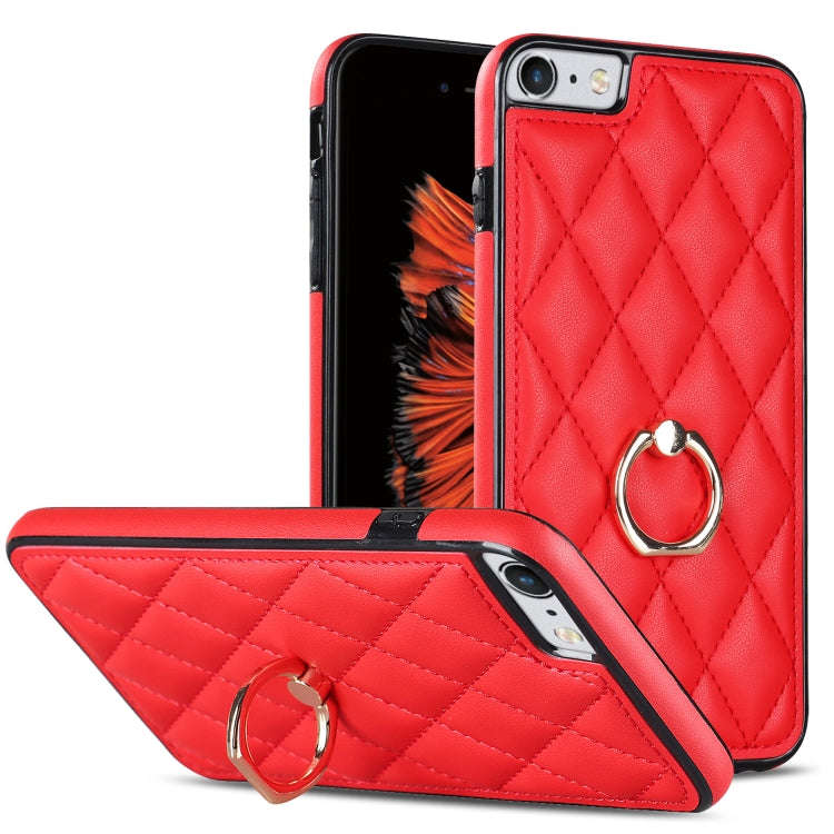 Rhombic PU Leather Phone Case with Ring Holder, For iPhone 11 Pro, For iPhone 11 Pro Max, For iPh...