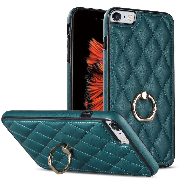 Rhombic PU Leather Phone Case with Ring Holder, For iPhone 11 Pro, For iPhone 11 Pro Max, For iPh...