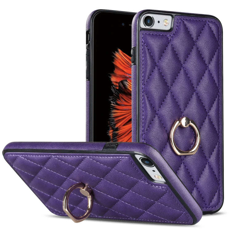 Rhombic PU Leather Phone Case with Ring Holder, For iPhone 11 Pro, For iPhone 11 Pro Max, For iPh...