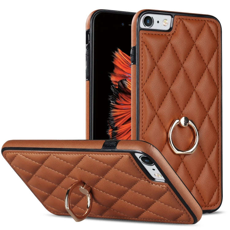 Rhombic PU Leather Phone Case with Ring Holder, For iPhone 11 Pro, For iPhone 11 Pro Max, For iPh...
