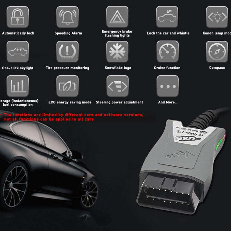 Vgate Vlinker FS ELM327 USB OBD2 Car Diagnostic Tool, Vlinker FS