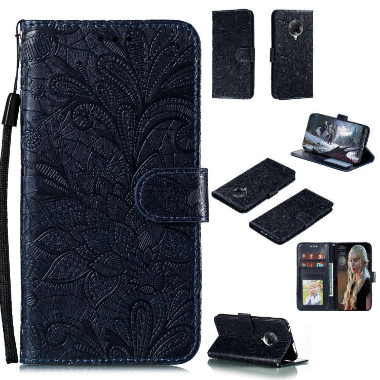 Lace Flower Embossing Pattern Horizontal Flip Leather Case , with Holder & Card Slots & Wallet & ...