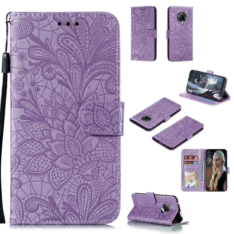 Lace Flower Embossing Pattern Horizontal Flip Leather Case , with Holder & Card Slots & Wallet & ...