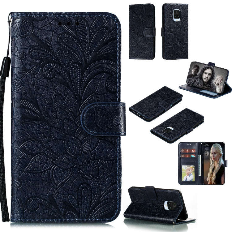 Lace Flower Embossing Pattern Horizontal Flip Leather Case , with Holder & Card Slots & Wallet & ...