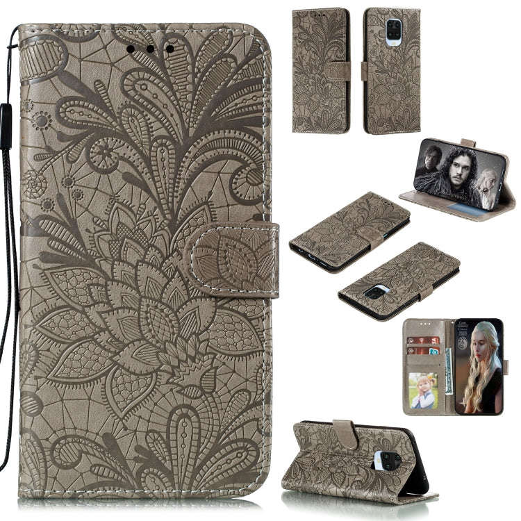 Lace Flower Embossing Pattern Horizontal Flip Leather Case , with Holder & Card Slots & Wallet & ...