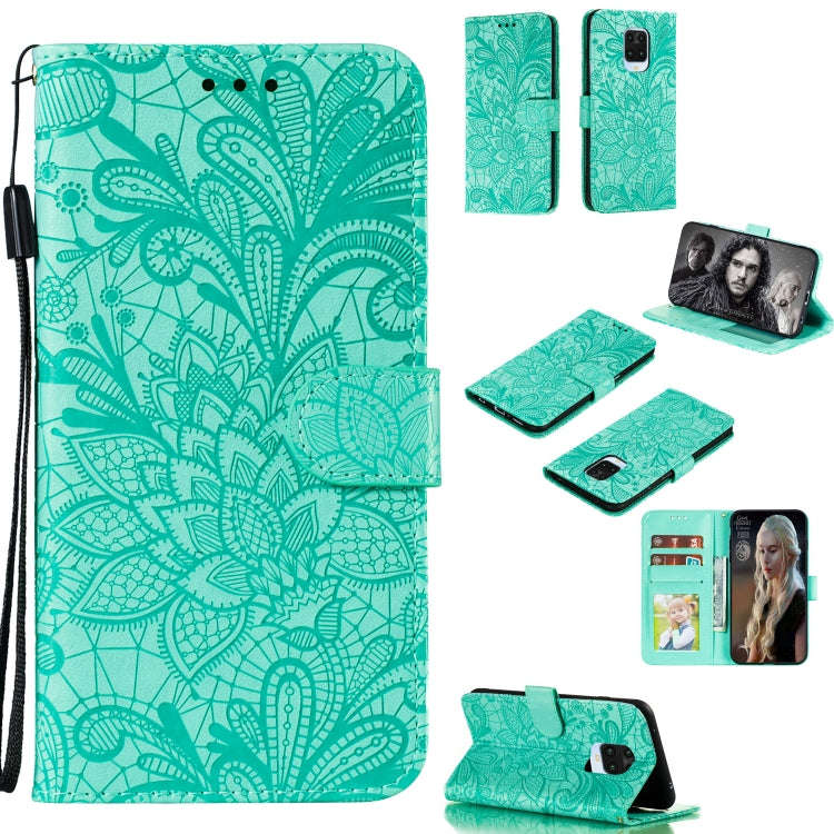 Lace Flower Embossing Pattern Horizontal Flip Leather Case , with Holder & Card Slots & Wallet & ...
