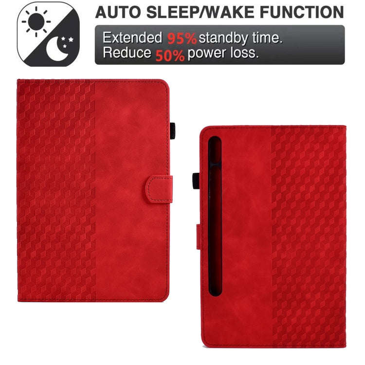 For Samsung Galaxy Tab S7 T870 / S8 X700 Rhombus Embossed Leather Smart Tablet Case, For Samsung ...