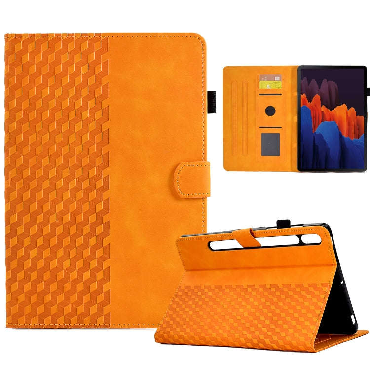 For Samsung Galaxy Tab S7 T870 / S8 X700 Rhombus Embossed Leather Smart Tablet Case, For Samsung ...