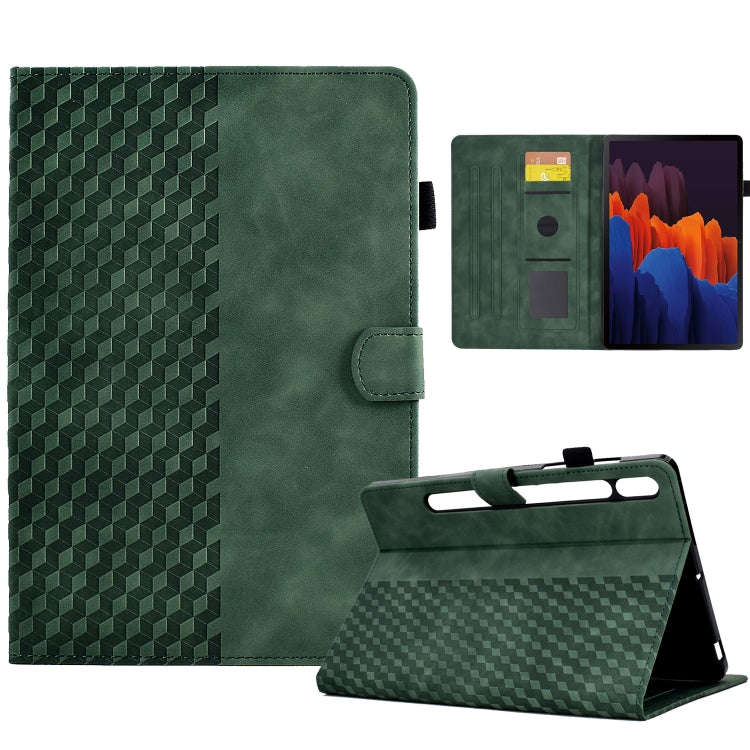 For Samsung Galaxy Tab S7 T870 / S8 X700 Rhombus Embossed Leather Smart Tablet Case, For Samsung ...