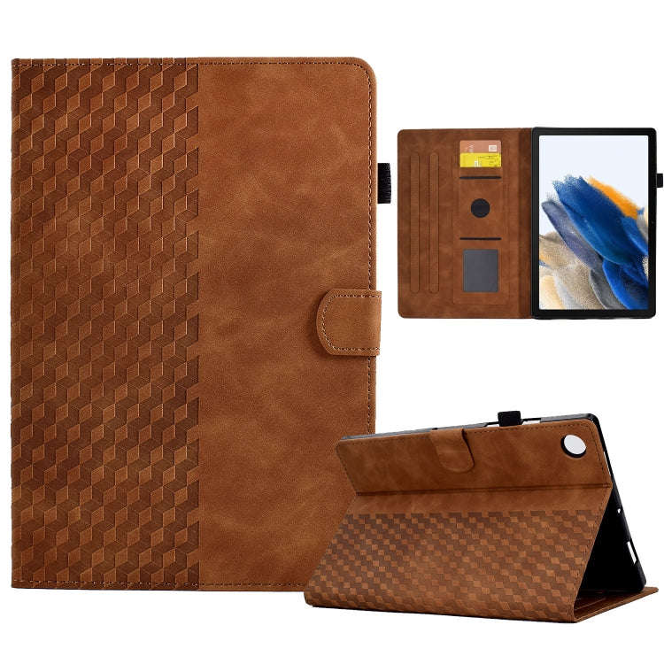 For Samsung Galaxy Tab A8 10.5 X200 / X205 Rhombus Embossed Leather Smart Tablet Case, For Samsun...