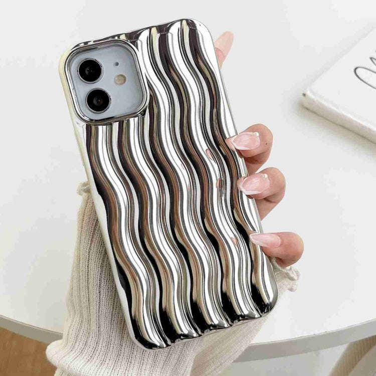 Plating 3D Water Wave Texture Phone Case, For iPhone 14 Pro Max, For iPhone 14 Pro, For iPhone 14...