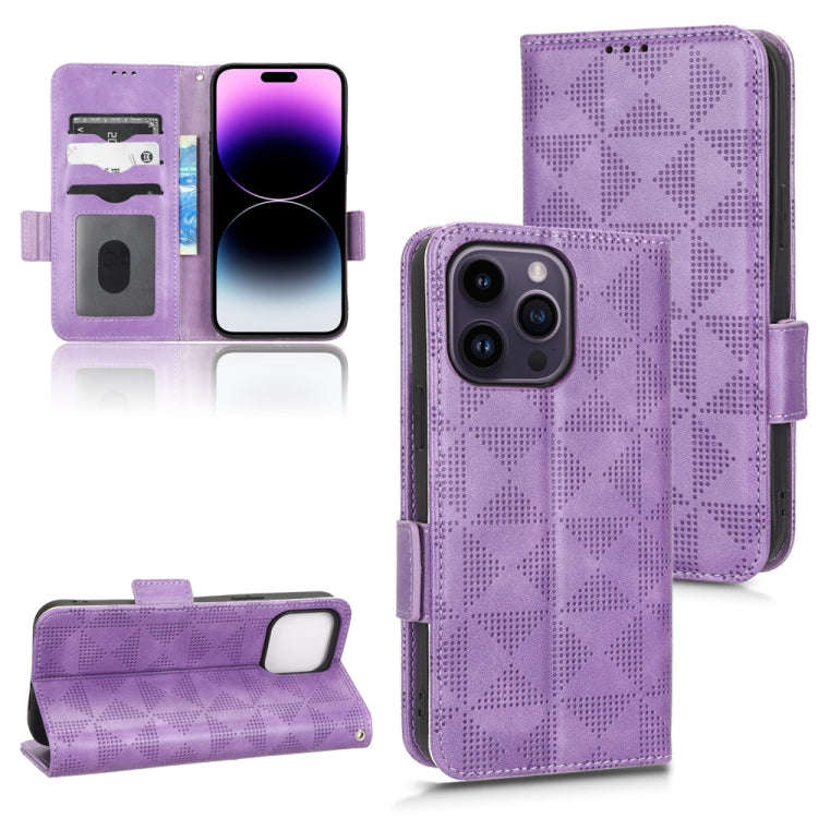 Symmetrical Triangle Leather Phone Case, For iPhone 14 Pro Max, For iPhone 14 Pro, For iPhone 14,...