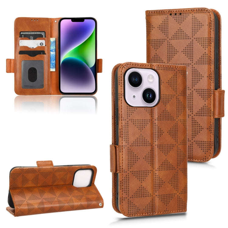 Symmetrical Triangle Leather Phone Case, For iPhone 14 Pro Max, For iPhone 14 Pro, For iPhone 14,...