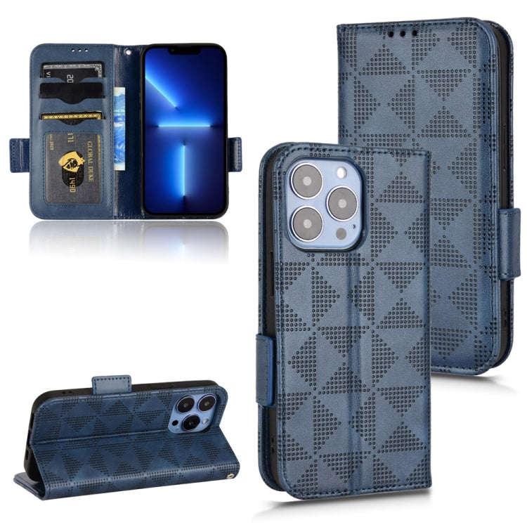 Symmetrical Triangle Leather Phone Case, For iPhone 14 Pro Max, For iPhone 14 Pro, For iPhone 14,...