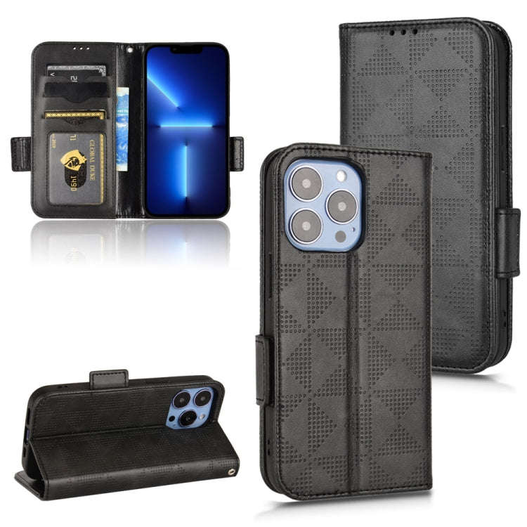 Symmetrical Triangle Leather Phone Case, For iPhone 14 Pro Max, For iPhone 14 Pro, For iPhone 14,...