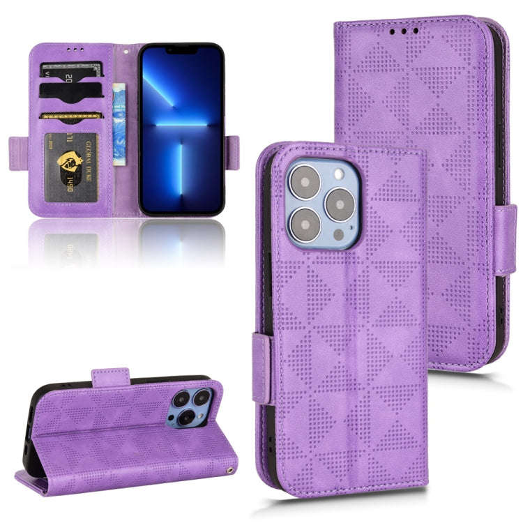 Symmetrical Triangle Leather Phone Case, For iPhone 14 Pro Max, For iPhone 14 Pro, For iPhone 14,...