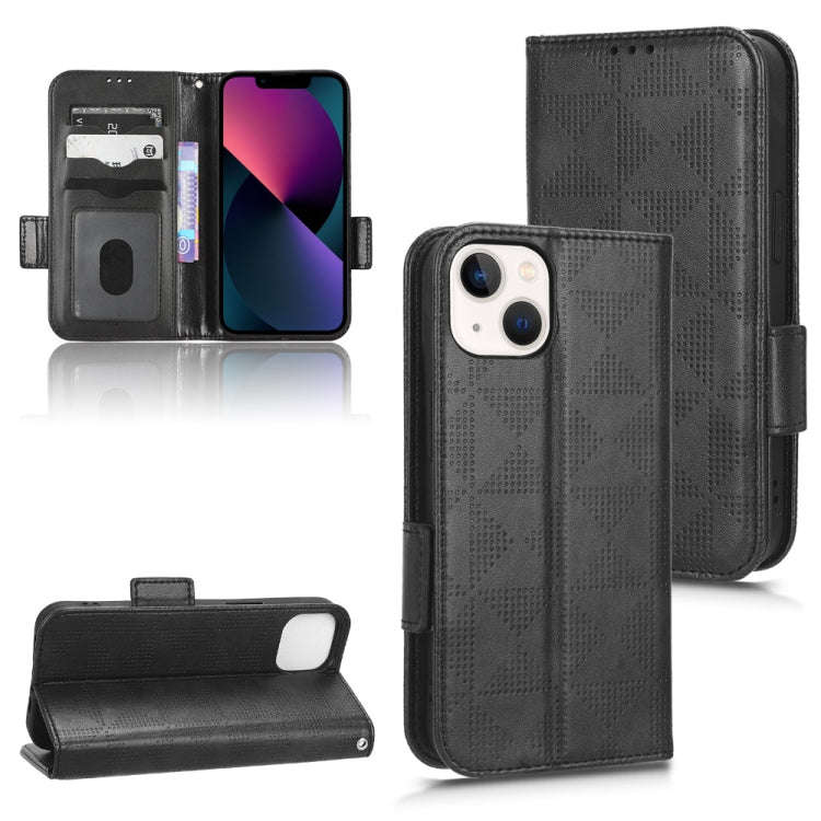 Symmetrical Triangle Leather Phone Case, For iPhone 14 Pro Max, For iPhone 14 Pro, For iPhone 14,...