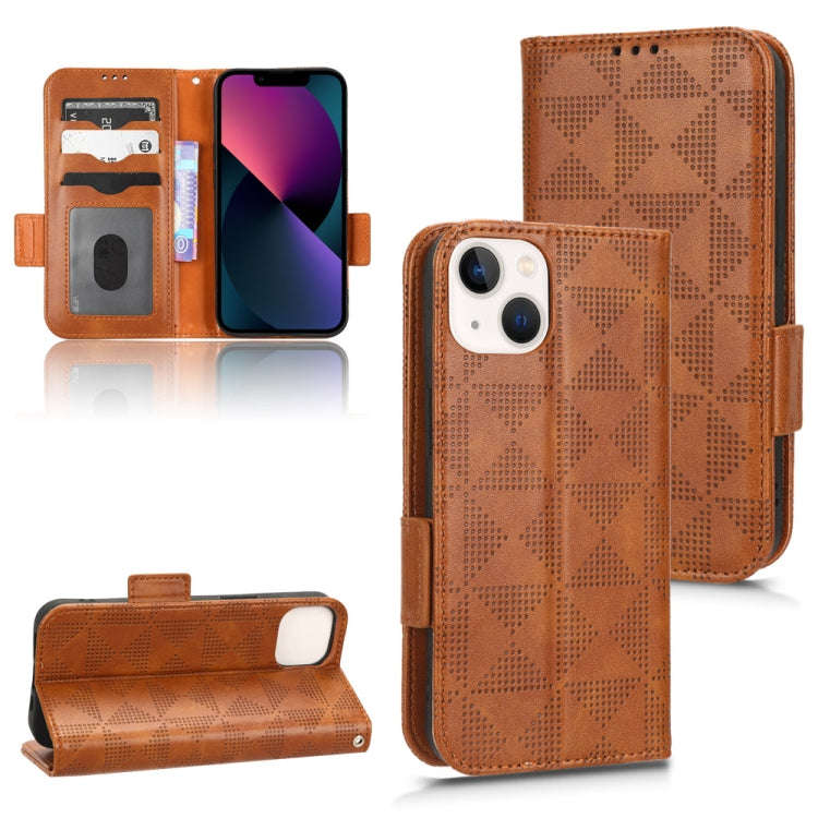 Symmetrical Triangle Leather Phone Case, For iPhone 14 Pro Max, For iPhone 14 Pro, For iPhone 14,...
