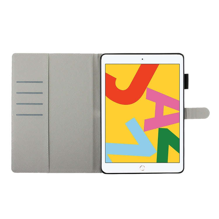 Cross Texture Painted Horizontal  Leather Case with Sleep / Wake-up Function & Card Slot & Holder...
