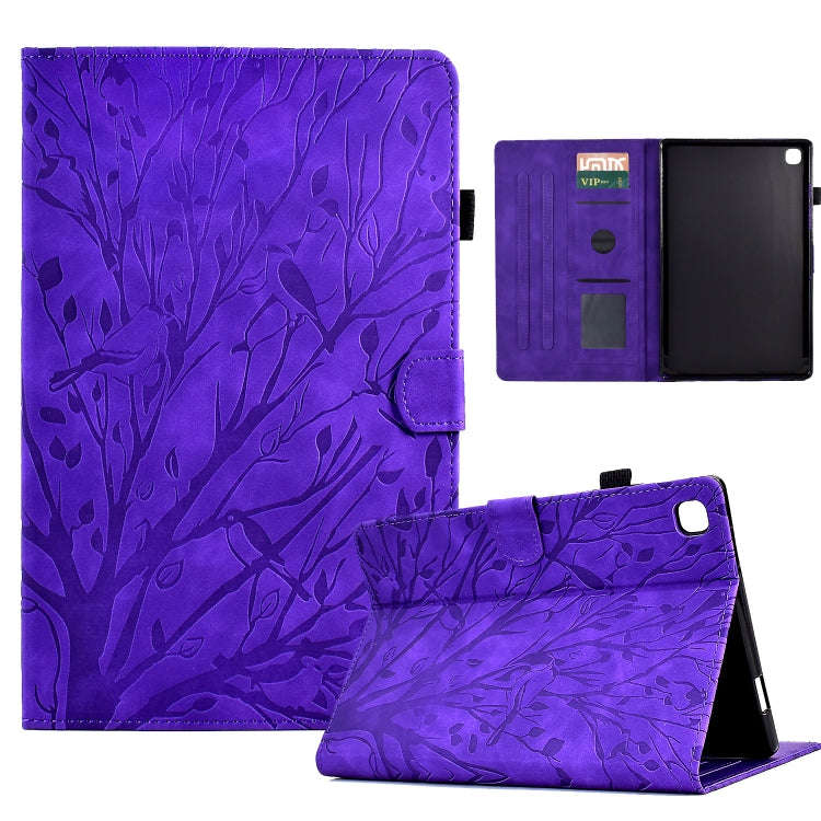 Fortune Tree Pressure Flower PU Tablet Case with Wake-up / Sleep Function, For iPad 10.2 2019 202...