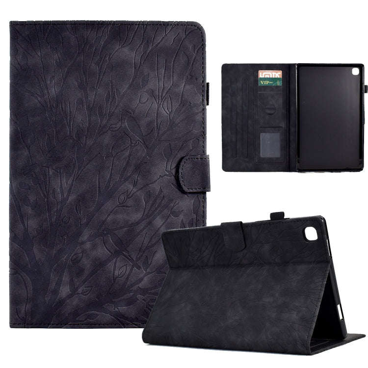 Fortune Tree Pressure Flower PU Tablet Case with Wake-up / Sleep Function, For iPad 10.2 2019 202...
