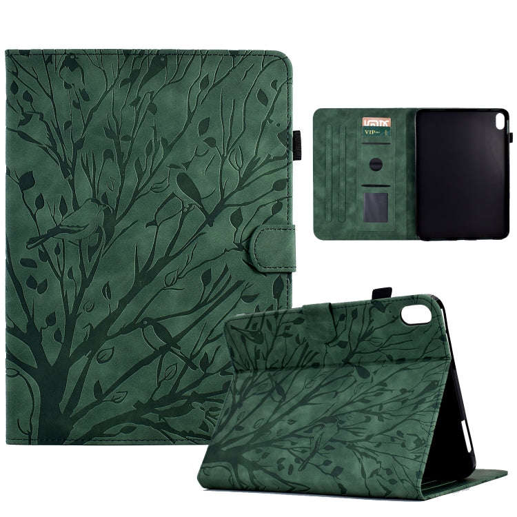 Fortune Tree Pressure Flower PU Tablet Case with Wake-up / Sleep Function, For iPad 10.2 2019 202...