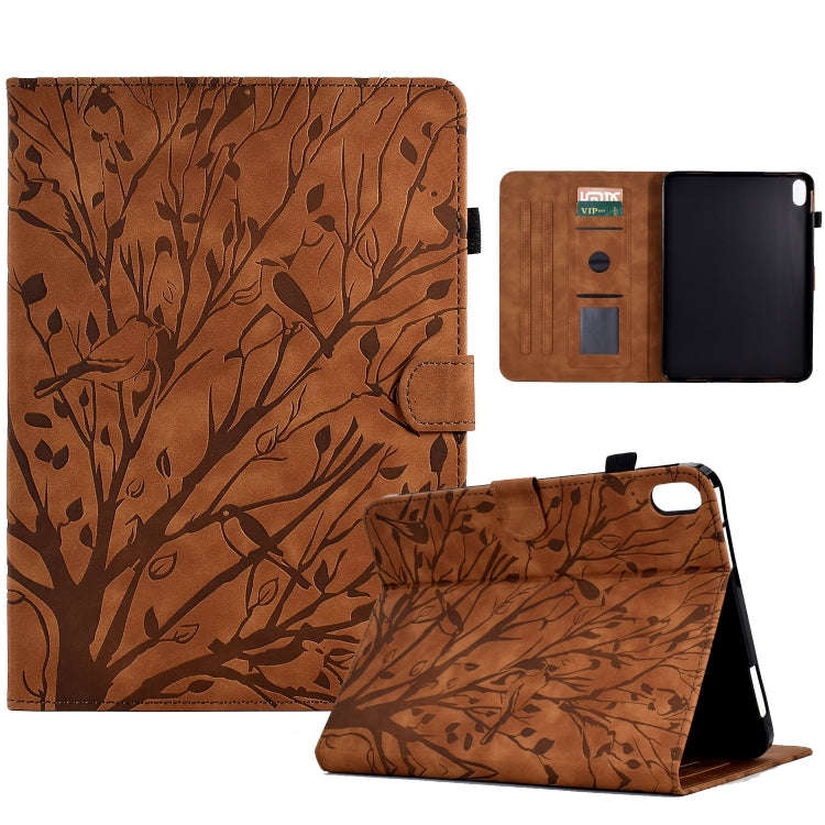 Fortune Tree Pressure Flower PU Tablet Case with Wake-up / Sleep Function, For iPad 10.2 2019 202...