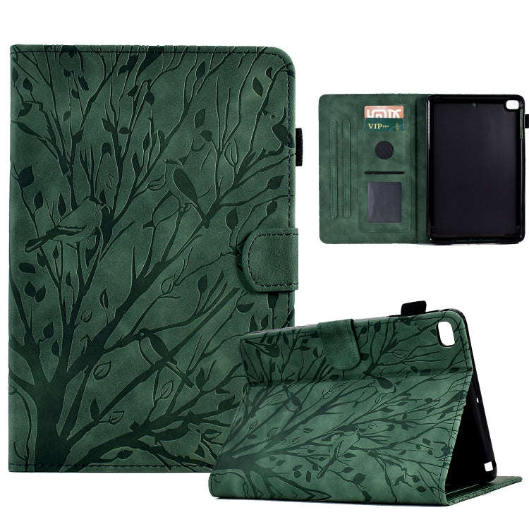 Fortune Tree Pressure Flower PU Tablet Case with Wake-up / Sleep Function, For iPad 10.2 2019 202...
