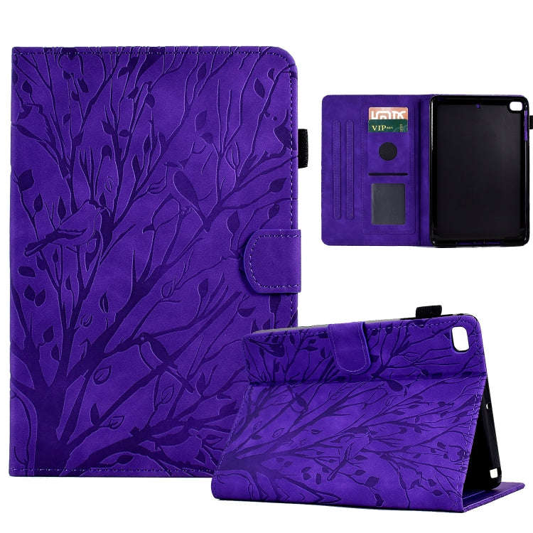 Fortune Tree Pressure Flower PU Tablet Case with Wake-up / Sleep Function, For iPad 10.2 2019 202...