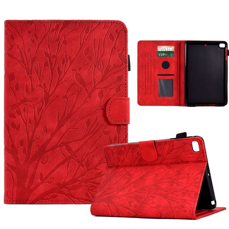 Fortune Tree Pressure Flower PU Tablet Case with Wake-up / Sleep Function, For iPad 10.2 2019 202...
