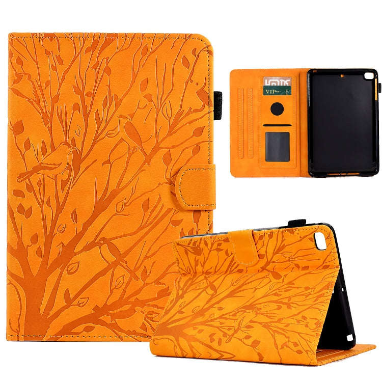 Fortune Tree Pressure Flower PU Tablet Case with Wake-up / Sleep Function, For iPad 10.2 2019 202...