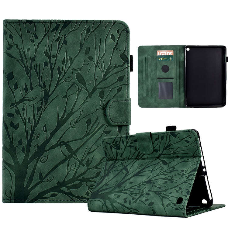 Fortune Tree Pressure Flower PU Tablet Case with Wake-up / Sleep Function, For iPad 10.2 2019 202...