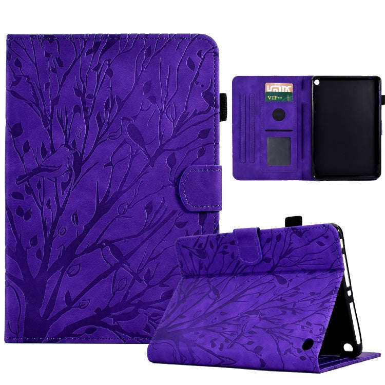 Fortune Tree Pressure Flower PU Tablet Case with Wake-up / Sleep Function, For iPad 10.2 2019 202...