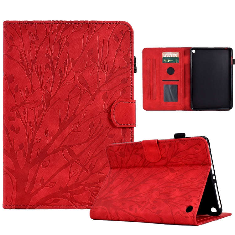 Fortune Tree Pressure Flower PU Tablet Case with Wake-up / Sleep Function, For iPad 10.2 2019 202...